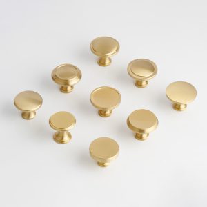 Modern Single Hole Brass Knob for Furniture Kitchen Cupboard Doors Closet Hardware